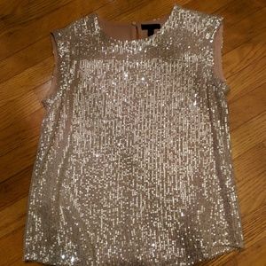 J Crew sleeveless top with sequins
